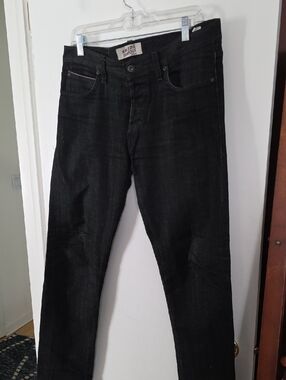 Naked & Famous Skinny Black Stretch Selvedge Jeans 34W x 32L Awesome Look